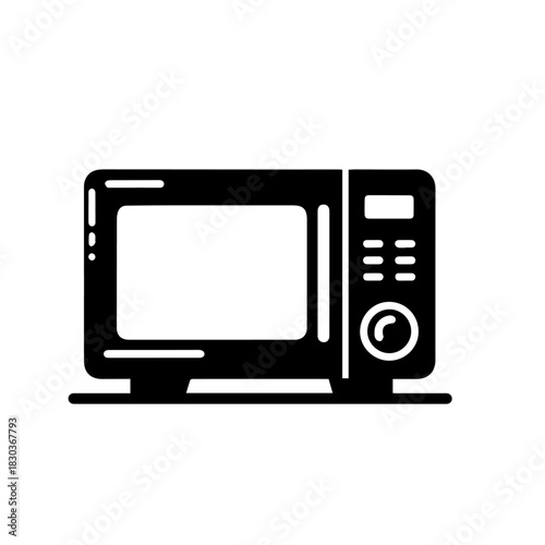 Smart Microwave Oven Vector Illustration