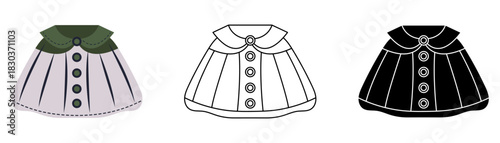 Stylish womens skirt isolated vector illustration