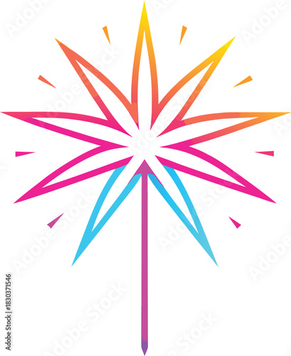 vector illustration of a colorful star