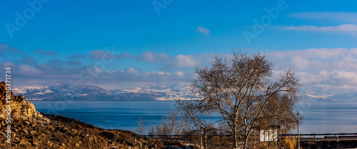 The view of Sevan lake from Berdkunq