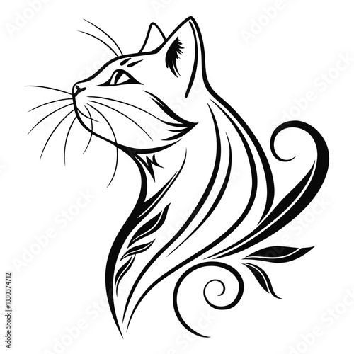 vector image of a cat