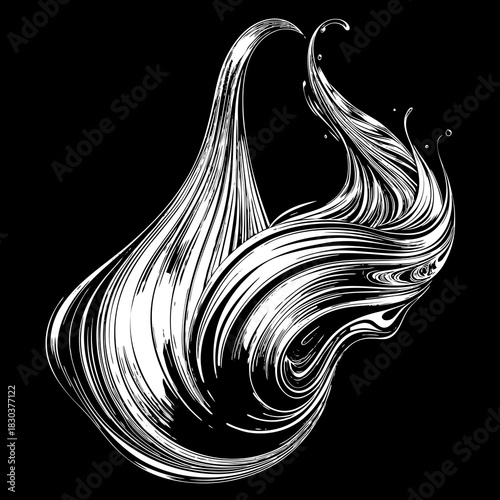 vector illustration of a sketch of an apple tree