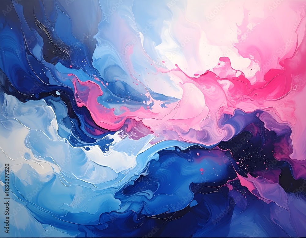 custom made wallpaper toronto digitalAbstract fluid art with vibrant blues, pinks, and white swirls