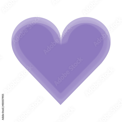 Purple heart shape