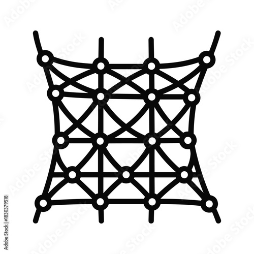 Stylized Armored War Horse Head Line Art Icon