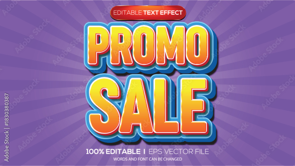 Fototapeta premium 3d text effect offer sale theme