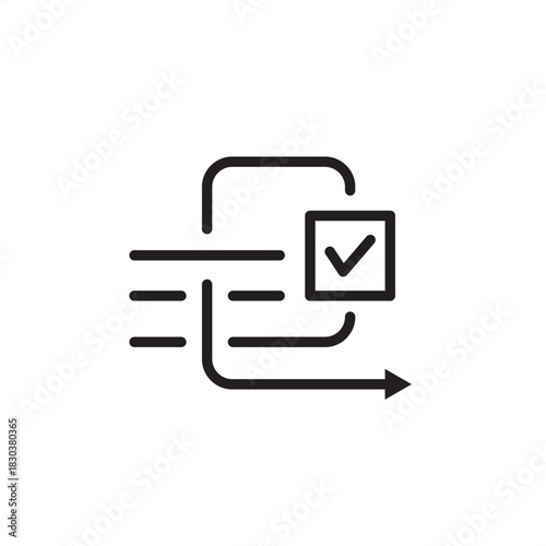 Agile methodology icon symbolizing iterative work, flexible planning, and validated delivery, representing project management, software development, lean process, and organizational adaptation.