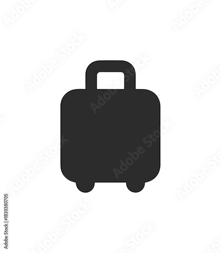 Minimalist Silhouette Simple Suitcase Graphic Symbol Travel Luggage Icon