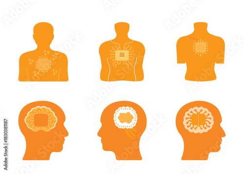 Body augmentation and brain interfaces artificial intelligence and transhumanism concept art