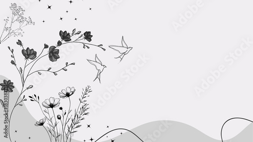 Festive pink New Year background with decorative gift boxes, golden bows, hearts, ribbons, and elegant handwritten holiday greeting for seasonal celebration designs.