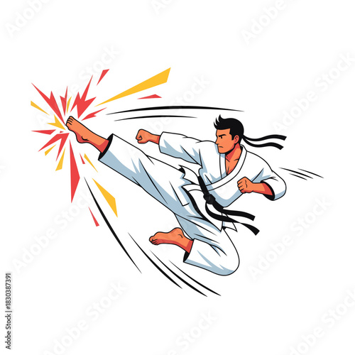 A minimalist collection of flat design nature and landscape elements, including mountains, trees, hills, rivers, and clouds, for creative design projects