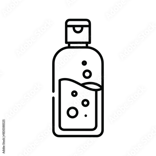 Sanitizer gel bottle icon vector art, health hygiene product, clean medical graphic design