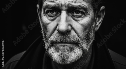 Portrait of an elderly man with a beard