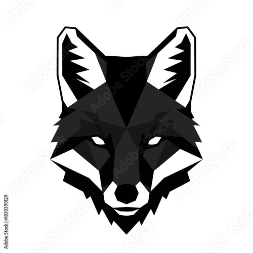 Elegant and powerful black Doberman Pinscher head mascot design, a symbol of guarding and protection