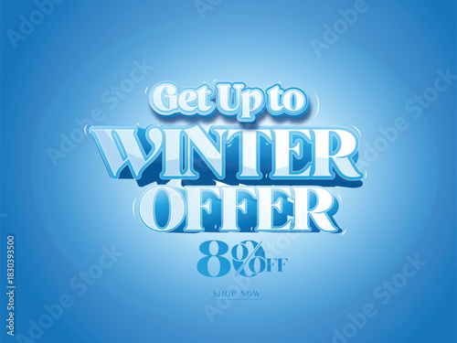 Winter Sale Poster Designe illustration .
