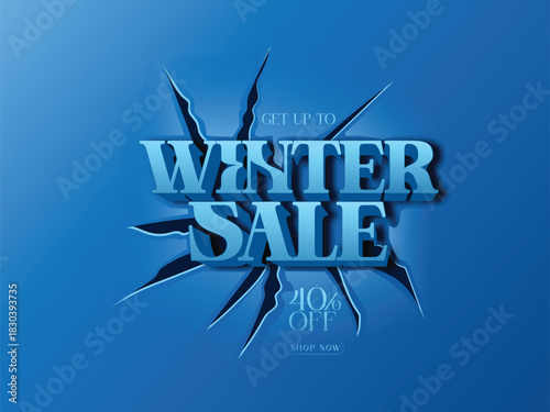 Winter Sale Poster Designe illustration .
