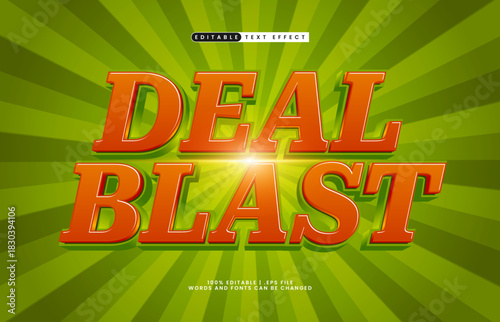 deal blast editable text effect