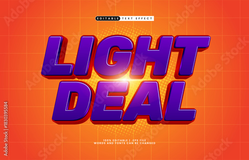 light deal editable text effect