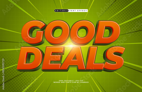 good deals editable text effect