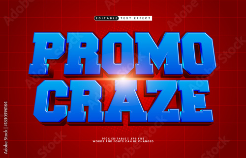 promo craze editable text effect