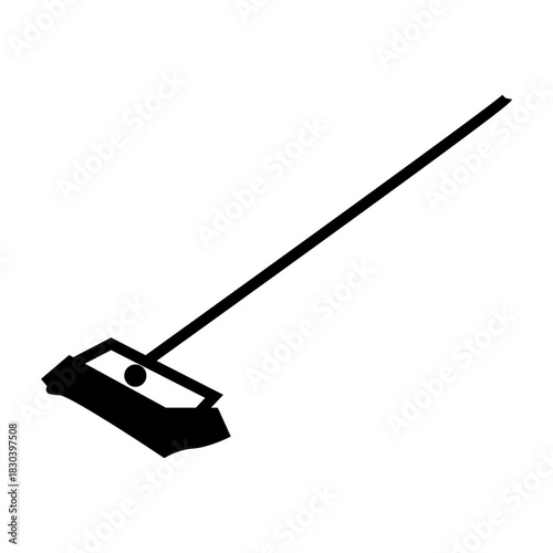 broom vector illustration glyph icon 