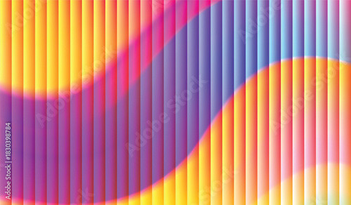 Abstract colorful background with vertical lines and blurred waves vibrant gradient vector design for modern graphic templates and creative presentations EPS vector