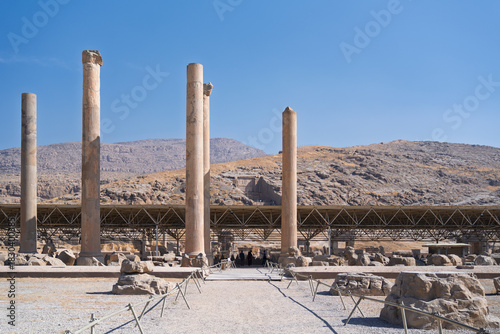 Ruins of ancient Persepolis in modern day Iran