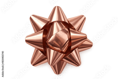 Rose gold gift bow for celebration decoration