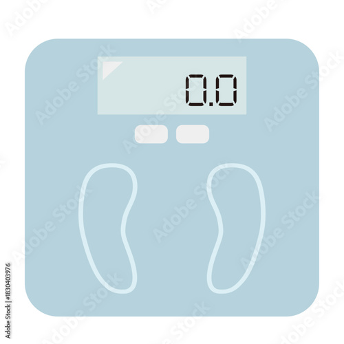 体重計のイラスト／健康管理・ダイエット関連デザインにぴったり