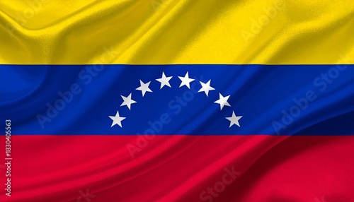 Wallpaper Mural Venezuela flag with yellow, blue, and red stripes and arc of eight white stars. Torontodigital.ca