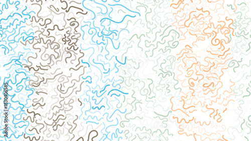 Seamless abstract pattern with colorful doodle elements. Vector background