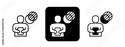 Transparency  Solid color and black line drawing vector illustration set