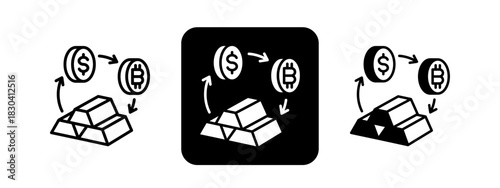 Adaptability  Solid color and black line drawing vector illustration set