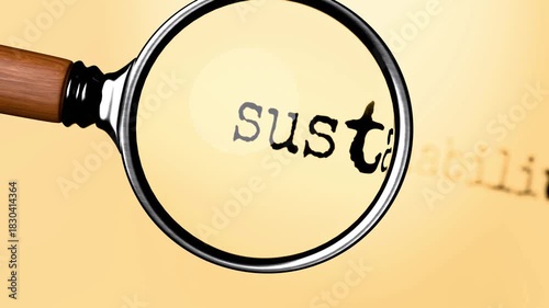 Sustainability under close examination. Focusing on Sustainability, analyzing it, taking a closer look. Concentrating on Sustainability, reviewing it, searching for answers