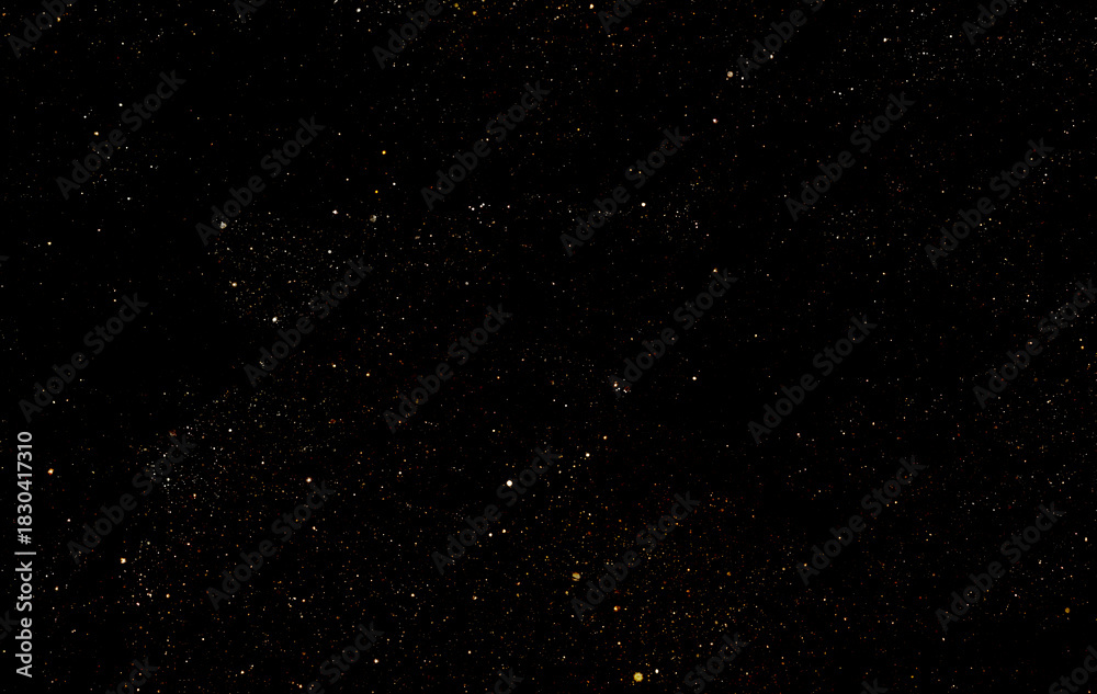 Fototapeta premium Space star shape sky night background, black starry cosmos abstract pattern dark blue science, textile cosmic galaxy astronomy decoration fantasy wallpaper landscape.