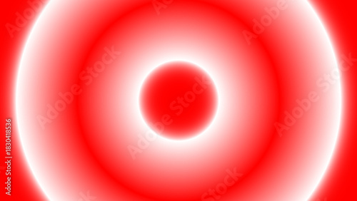 A bright and vibrant abstract background featuring a smooth red and white radial gradient