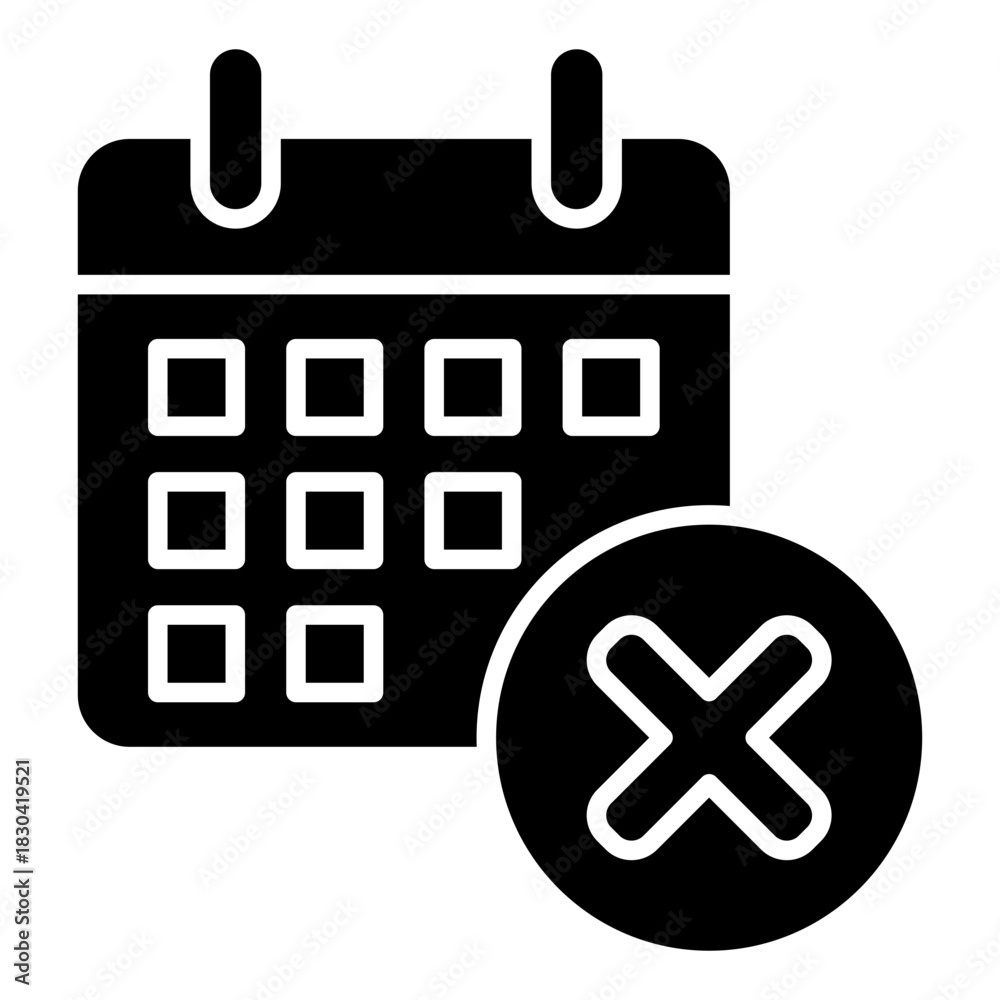 Obraz premium Unavailable Glyph Icon