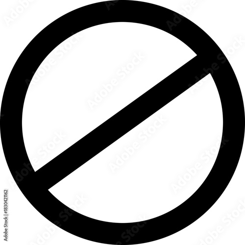 Sign forbidden. No sign. Icon symbol ban. Do Not Enter. Circle sign stop entry and slash line isolated on transparent background. Mark prohibited. Vector, PNG or JPG