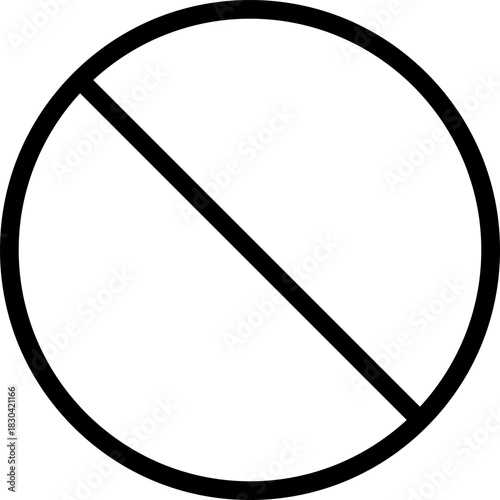 Sign forbidden. No sign. Icon symbol ban. Do Not Enter. Circle sign stop entry and slash line isolated on transparent background. Mark prohibited. Vector, PNG or JPG