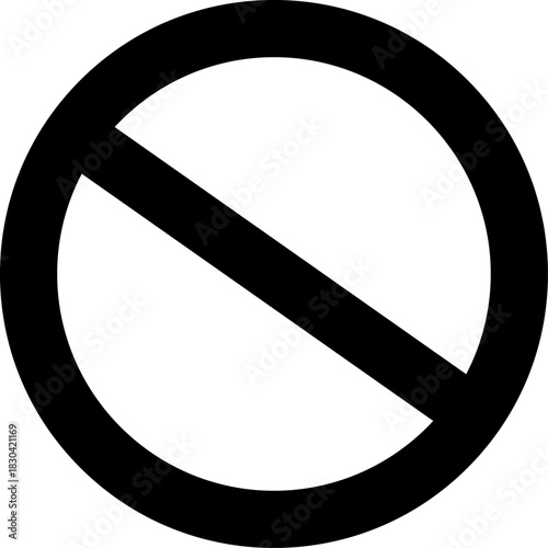 Sign forbidden. No sign. Icon symbol ban. Do Not Enter. Circle sign stop entry and slash line isolated on transparent background. Mark prohibited. Vector, PNG or JPG