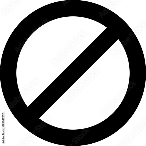 Sign forbidden. No sign. Icon symbol ban. Do Not Enter. Circle sign stop entry and slash line isolated on transparent background. Mark prohibited. Vector, PNG or JPG