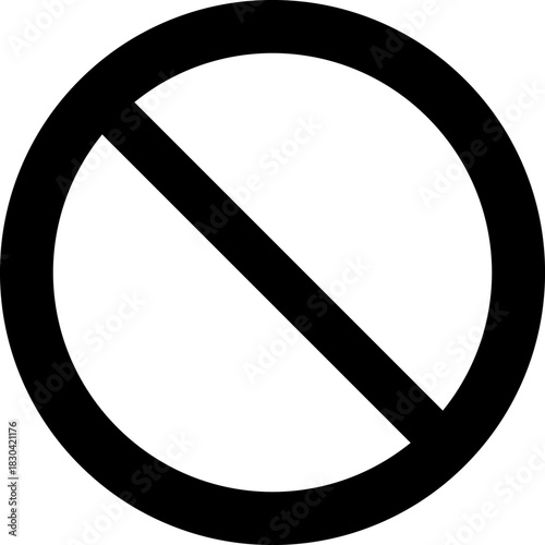 Sign forbidden. No sign. Icon symbol ban. Do Not Enter. Circle sign stop entry and slash line isolated on transparent background. Mark prohibited. Vector, PNG or JPG