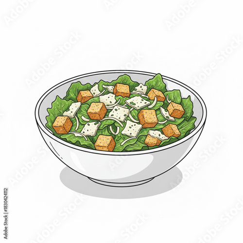 Healthy meal of fresh stir fried vegetables with shrimp and red pepper served as a colorful vegetarian dish on a white plate for a nutritious dinner