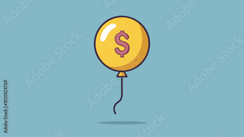 A Gold Balloon With Dollar Sign Indicating Financial Risk