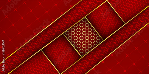 Red geometric background. Vector illustration.