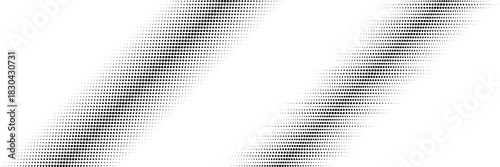 Halftone lines Set. Vector Stripe Collection. Halftone Circle Dots Gradient.