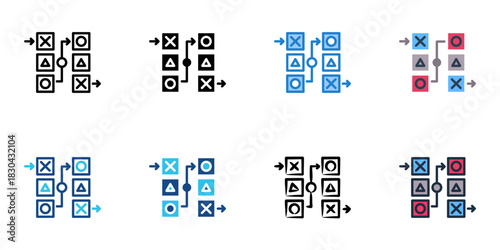 Lifo icon set multiple style vector collection 
