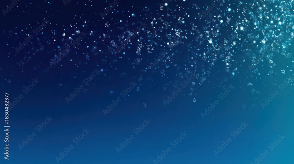 Obraz premium Abstract Blue Gradient Background with Sparkling Bokeh Lights