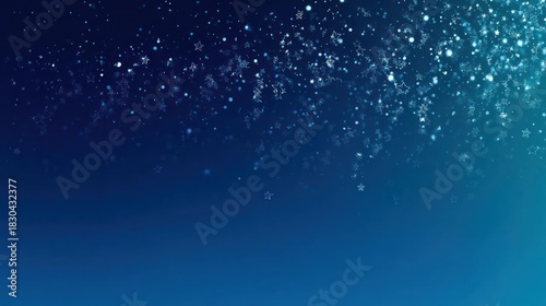 Abstract underwater scene with rising bubbles and shimmering light creating a deep blue and turquoise gradient background