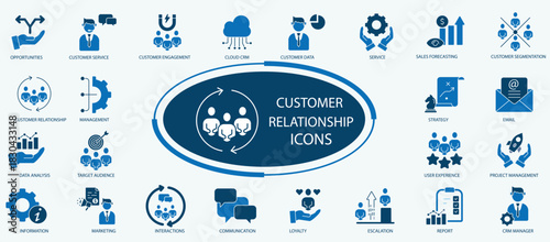 Customer Service Vector Icon Set . Support, Help, and Communication Symbols. Business an Client Assistance Icon Collection.Call, Chat, and Feedback Icons. Online Support and Contact Illustration Pack.